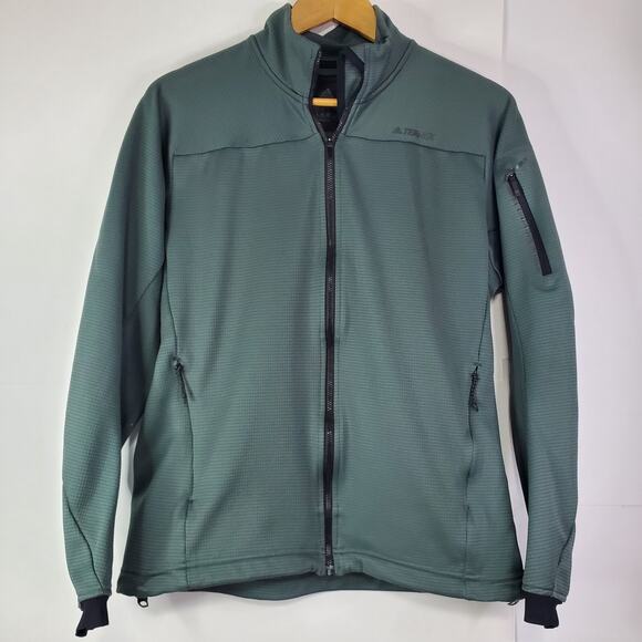 Adidas Terrex Teal Green Women's Size M Unisex zip-up Lightweight Jacket - Picture 1 of 14